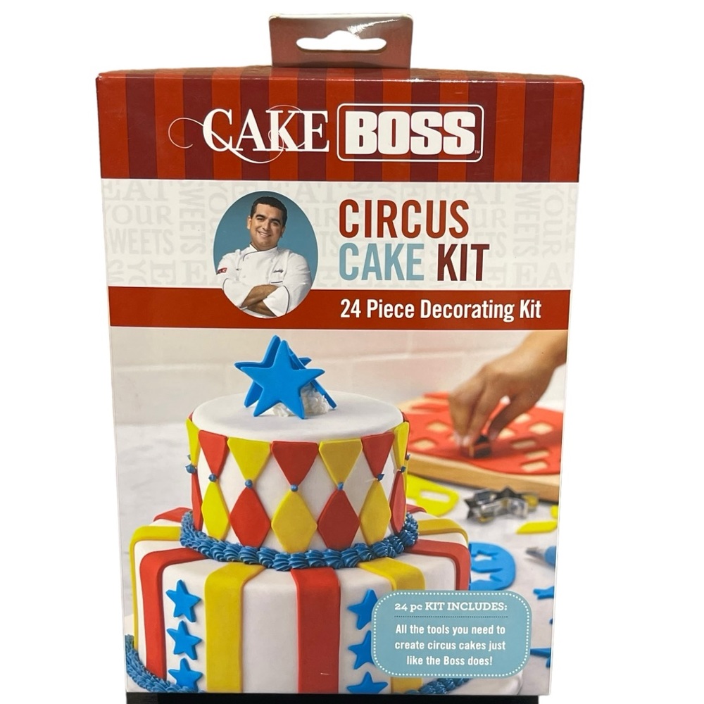 Cake Boss 24 Piece Circus Cake‎ Decorating Kit - Cutters Tips Guides NEW
